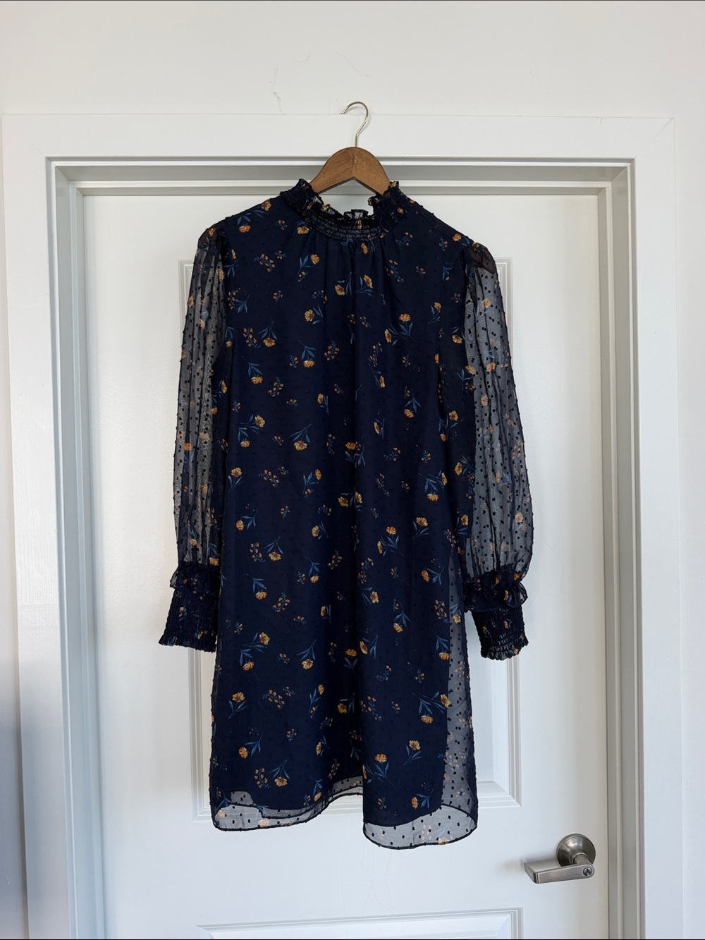 Draper James Sheer Sleeve Shift Dress